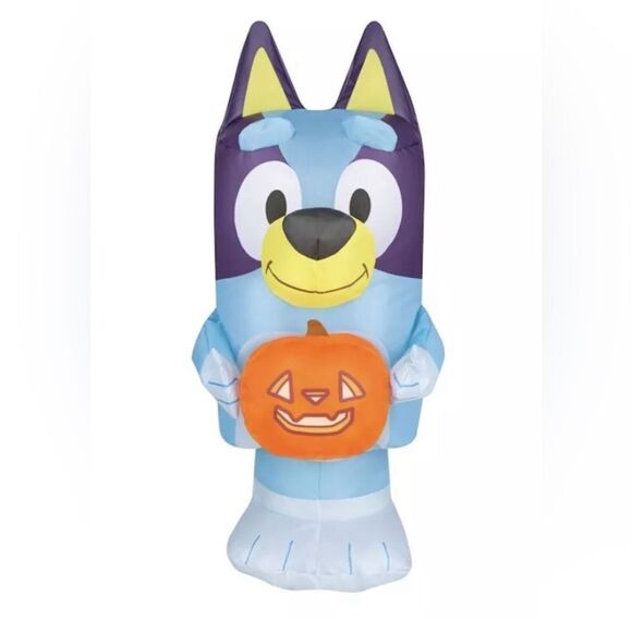 Bluey Pumpkin Jack O Lantern Halloween Inflatable Indoors 22”  Tabletop - Picture 1 of 7